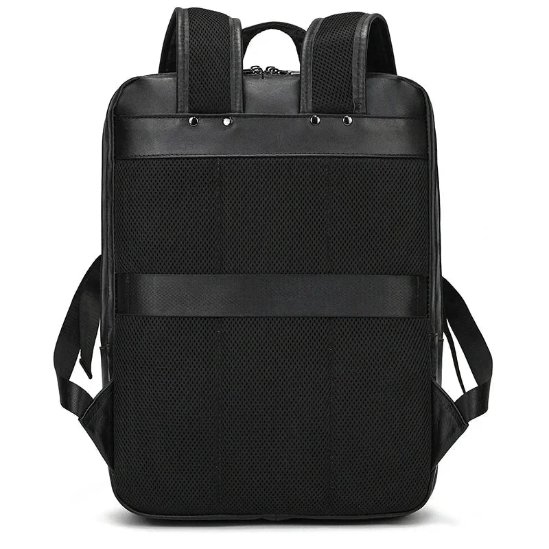 Men’s Leather Backpack - Front-Pocket 15’’ Laptop Bag