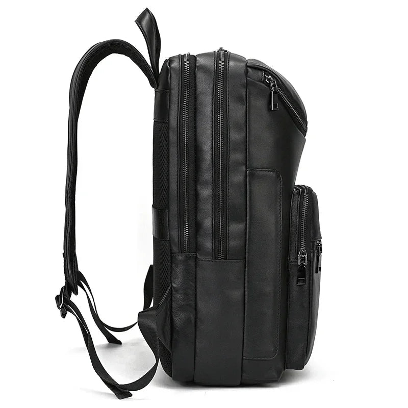 Men’s Leather Backpack - Front-Pocket 15’’ Laptop Bag