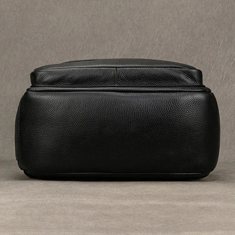 Men’s Leather Backpack - Structured Black 15’’ Laptop Bag