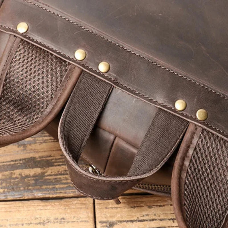 Men’s Leather Backpack – Vintage Crazy Horse 15.6’’ Laptop Bag