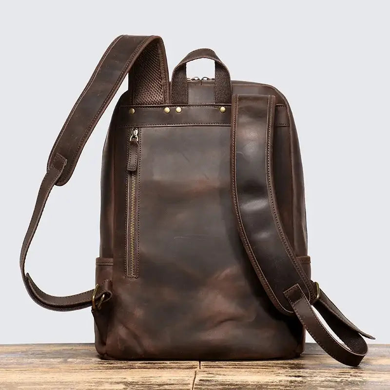 Men’s Leather Backpack – Vintage Crazy Horse 15.6’’ Laptop Bag