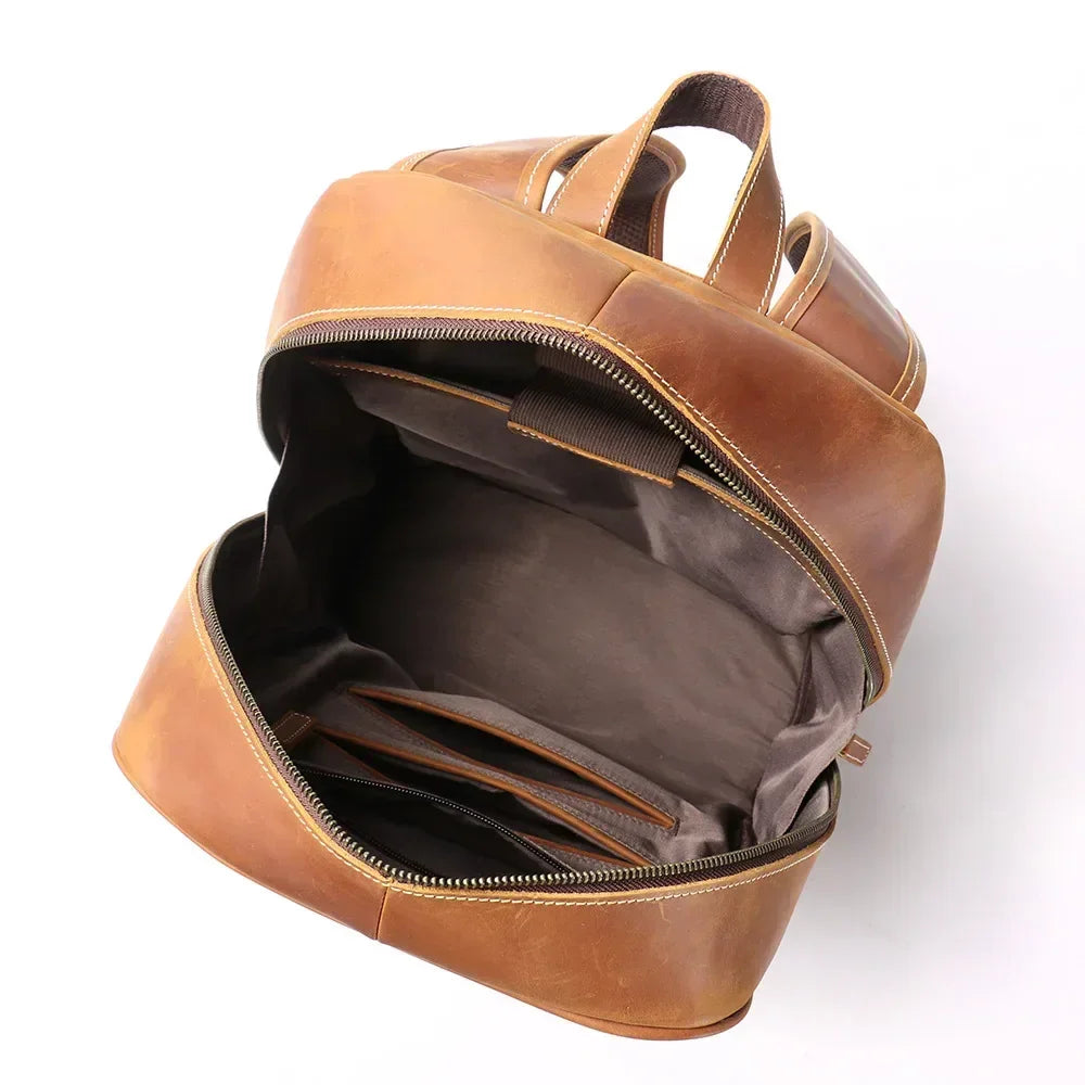 Men’s Leather Backpack – Vintage Crazy Horse 15.6’’ Laptop Bag