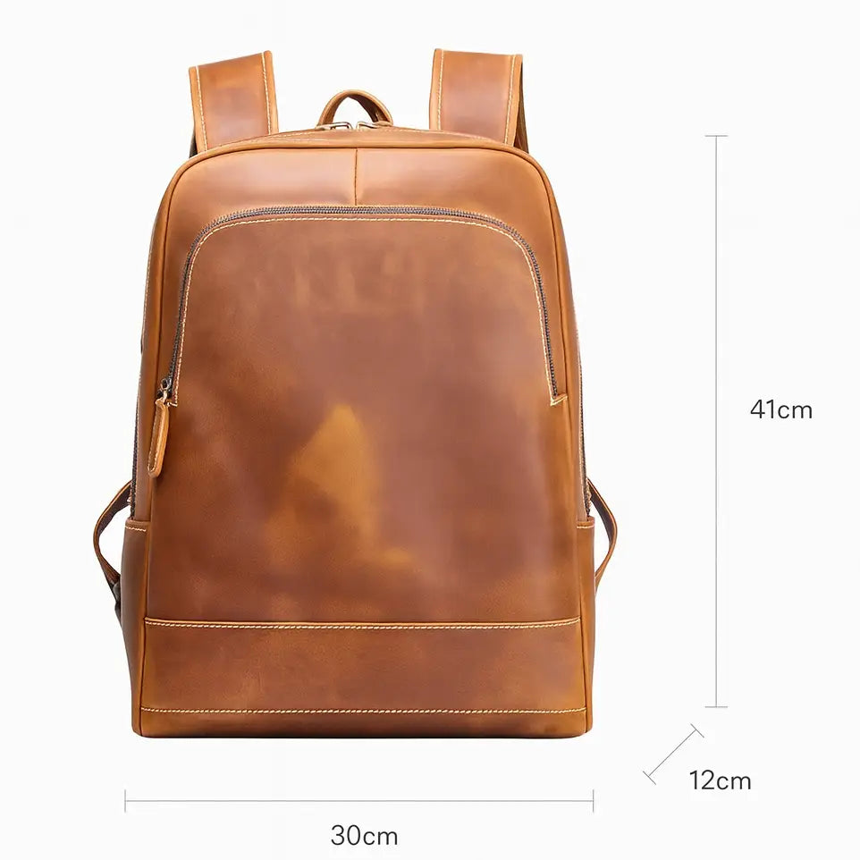 Men’s Leather Backpack – Vintage Crazy Horse 15.6’’ Laptop Bag