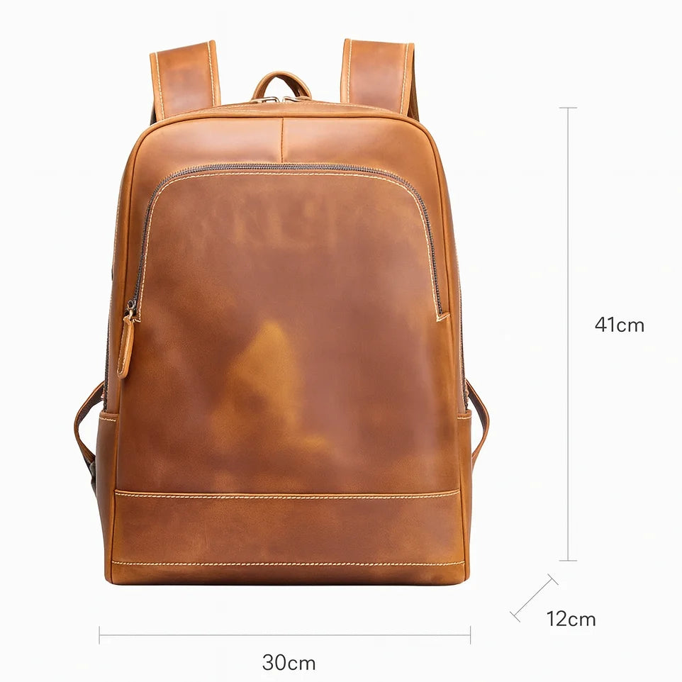 Men’s Leather Backpack – Vintage Crazy Horse 15.6’’ Laptop Bag