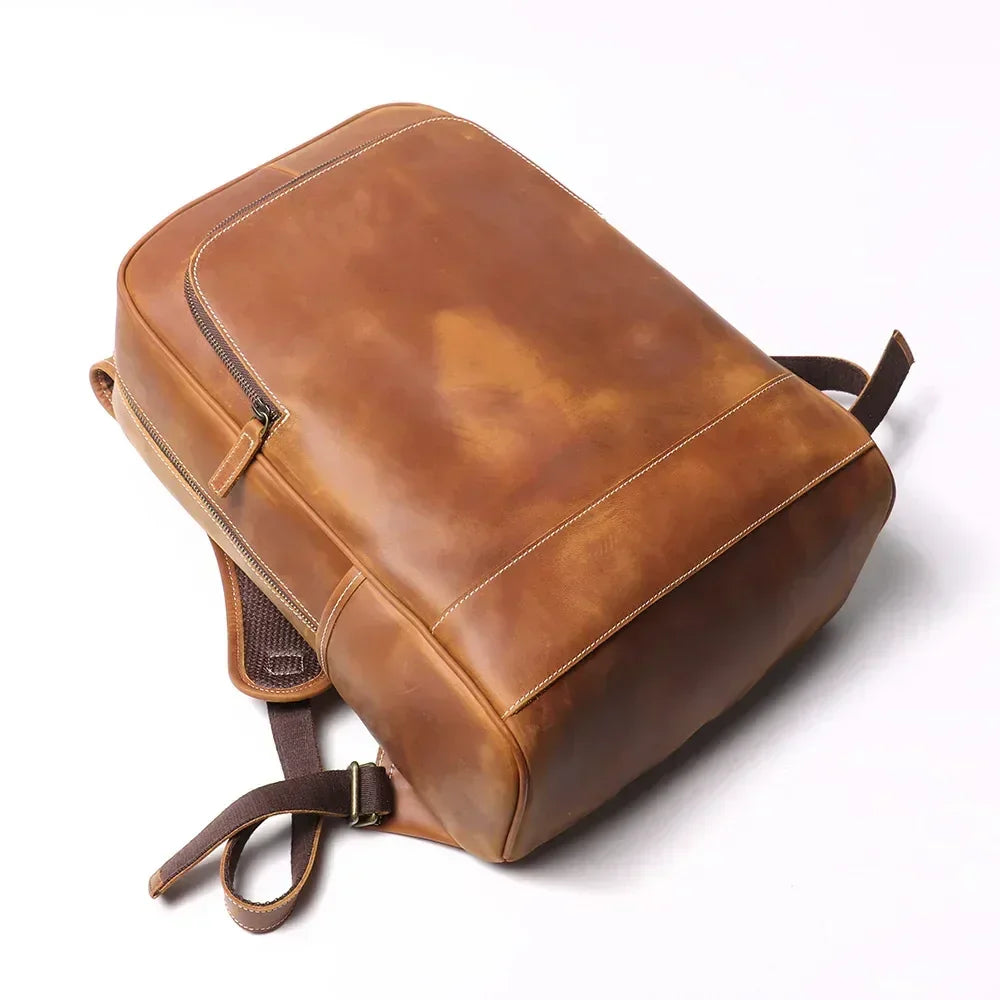 Men’s Leather Backpack – Vintage Crazy Horse 15.6’’ Laptop Bag