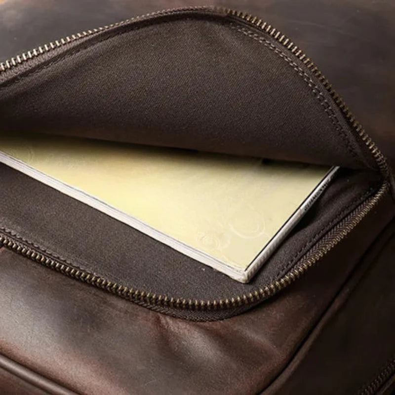 Men’s Leather Backpack – Vintage Crazy Horse 15.6’’ Laptop Bag