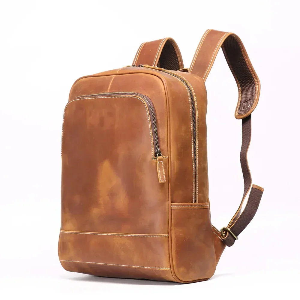 Men’s Leather Backpack – Vintage Crazy Horse 15.6’’ Laptop Bag