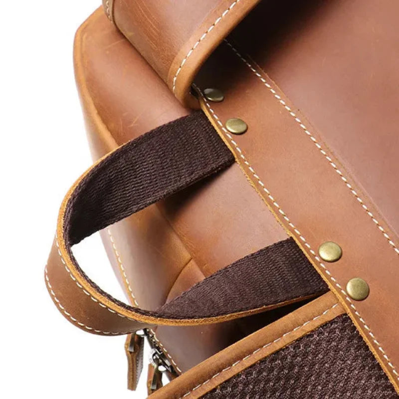 Men’s Leather Backpack – Vintage Crazy Horse 15.6’’ Laptop Bag