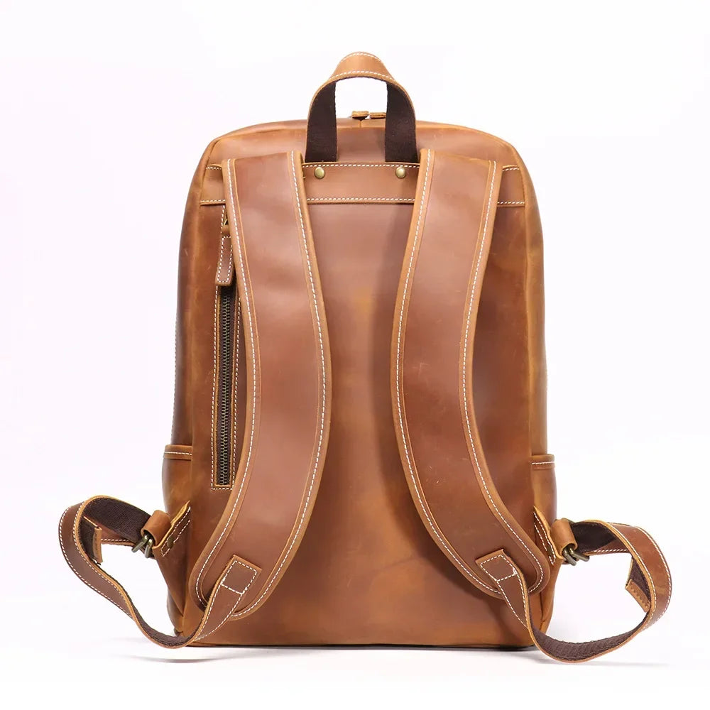 Men’s Leather Backpack – Vintage Crazy Horse 15.6’’ Laptop Bag
