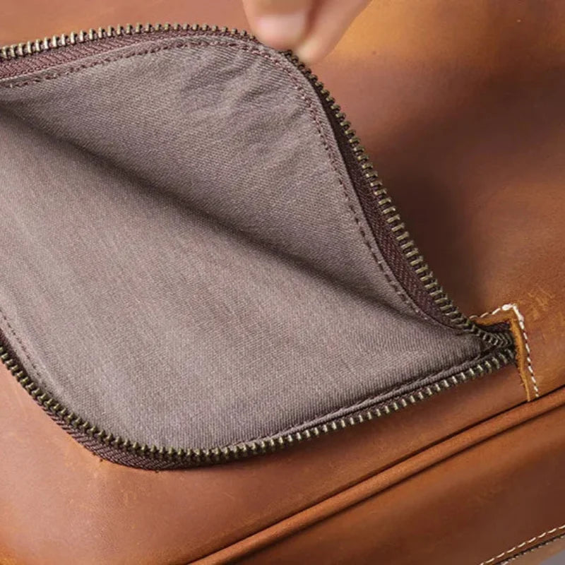 Men’s Leather Backpack – Vintage Crazy Horse 15.6’’ Laptop Bag