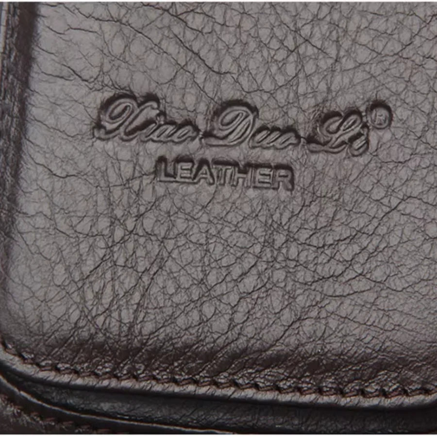 Men’s Leather Belt Bag - Slim Vertical Hip Pouch
