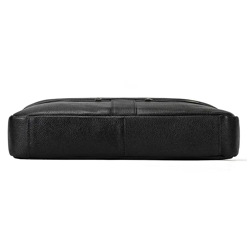 Men’s Leather Briefcase – 14 Inch Business Document Bag