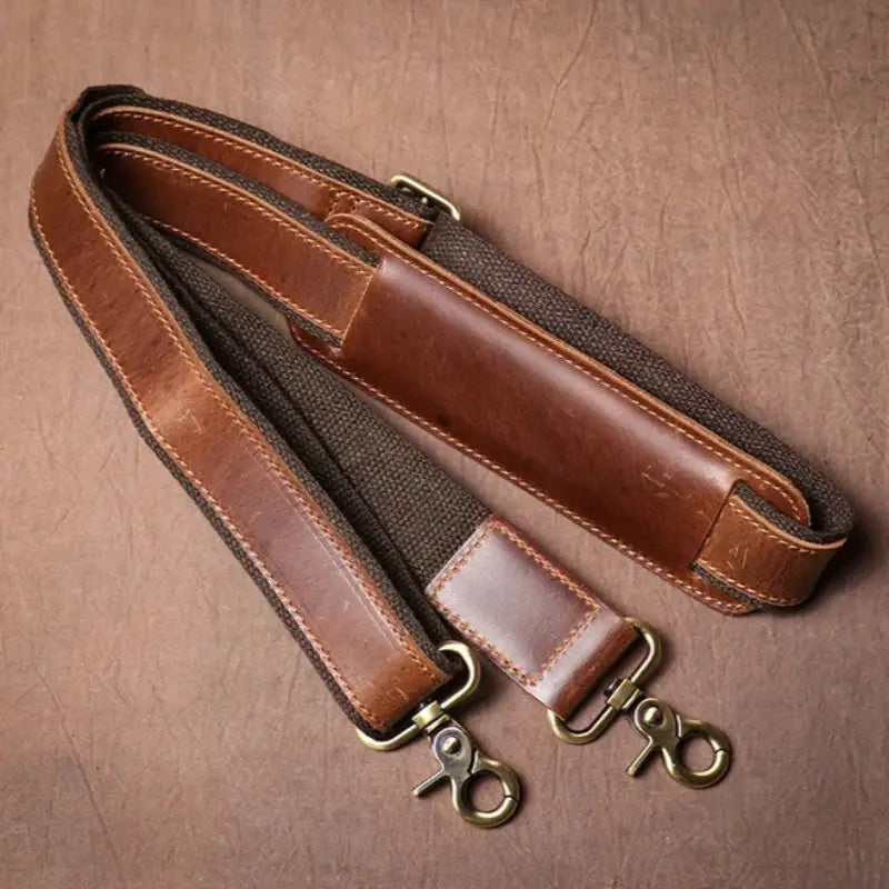 Men’s Leather Briefcase - 15’’ Laptop Flap Work Bag
