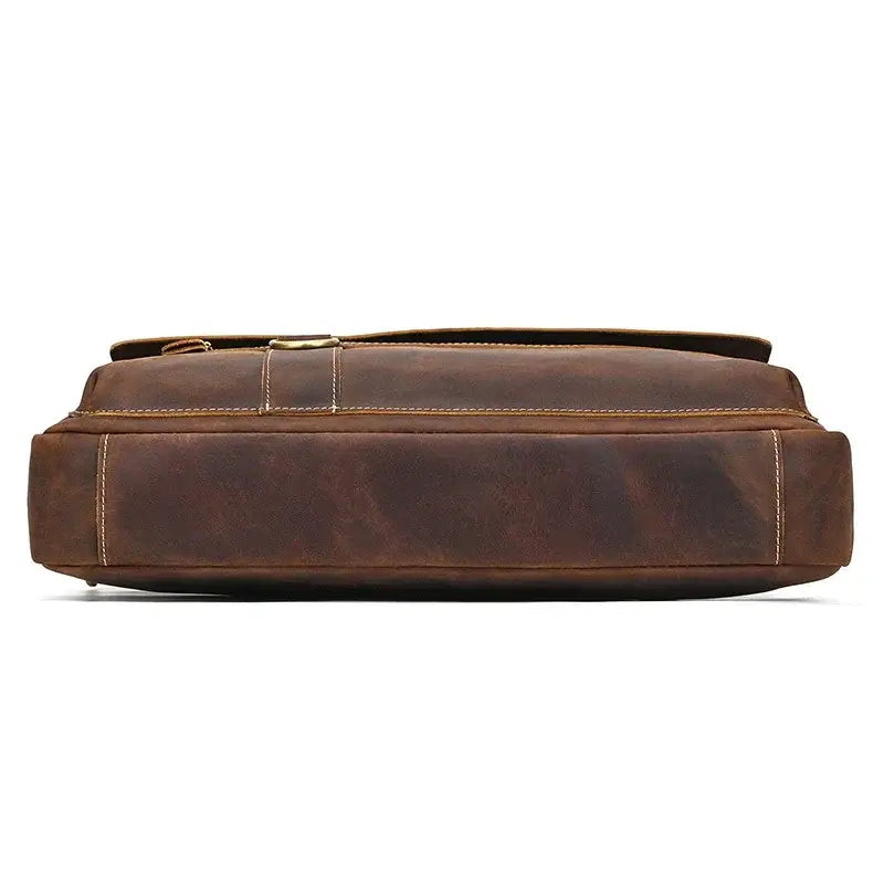 Men’s Leather Briefcase - Slim Full-Grain Work Bag