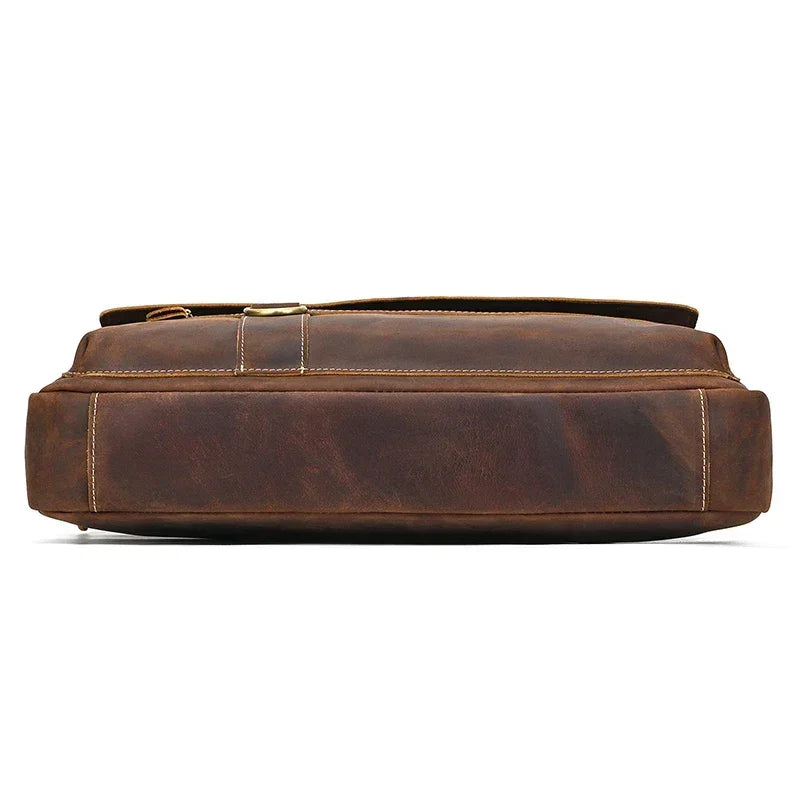 Men’s Leather Briefcase - Slim Full-Grain Work Bag