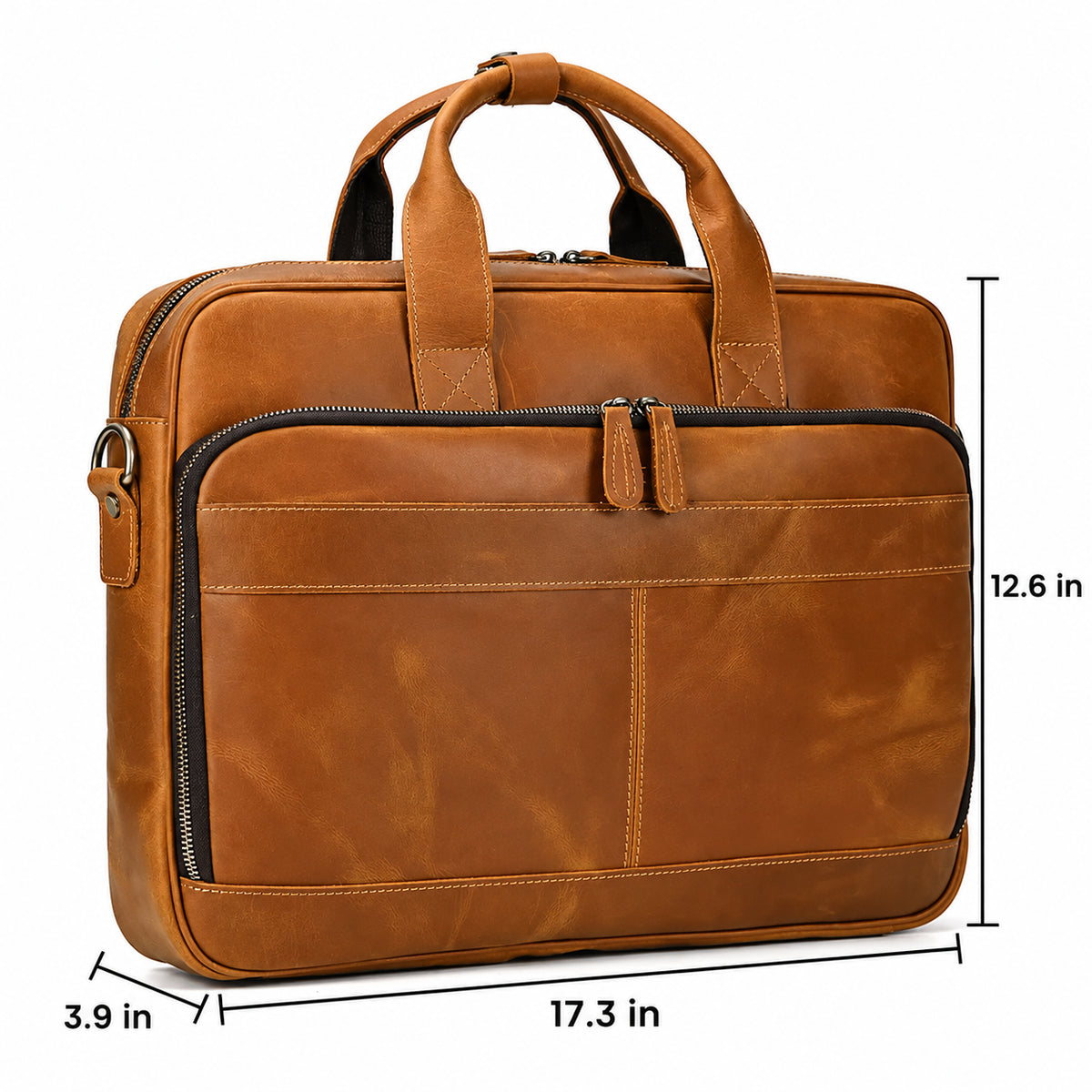 Men’s Leather Briefcase – Structured 15’’ Work Bag