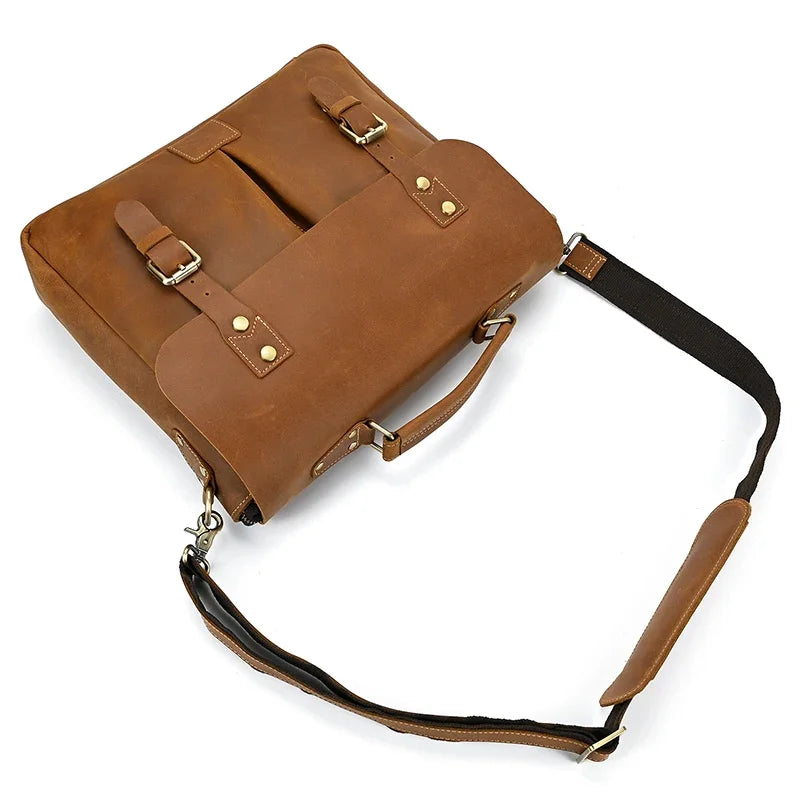 Men’s Leather Briefcase – Structured Business Bag for Professionals