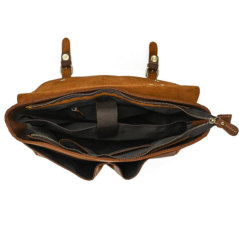 Men’s Leather Briefcase – Structured Business Bag for Professionals