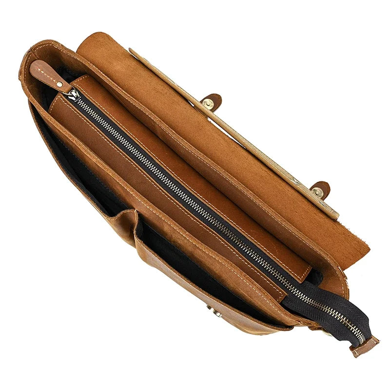 Men’s Leather Briefcase – Structured Business Bag for Professionals