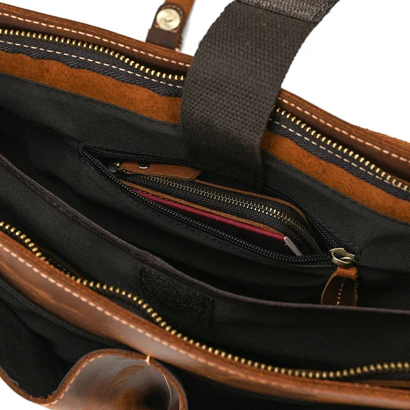 Men’s Leather Briefcase – Structured Business Bag for Professionals