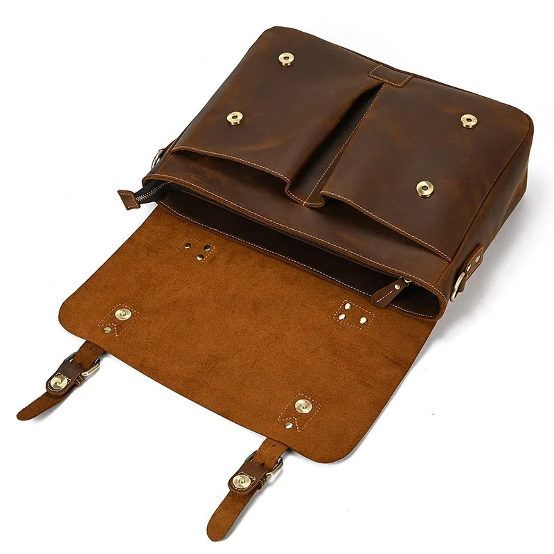 Men’s Leather Briefcase – Structured Business Bag for Professionals