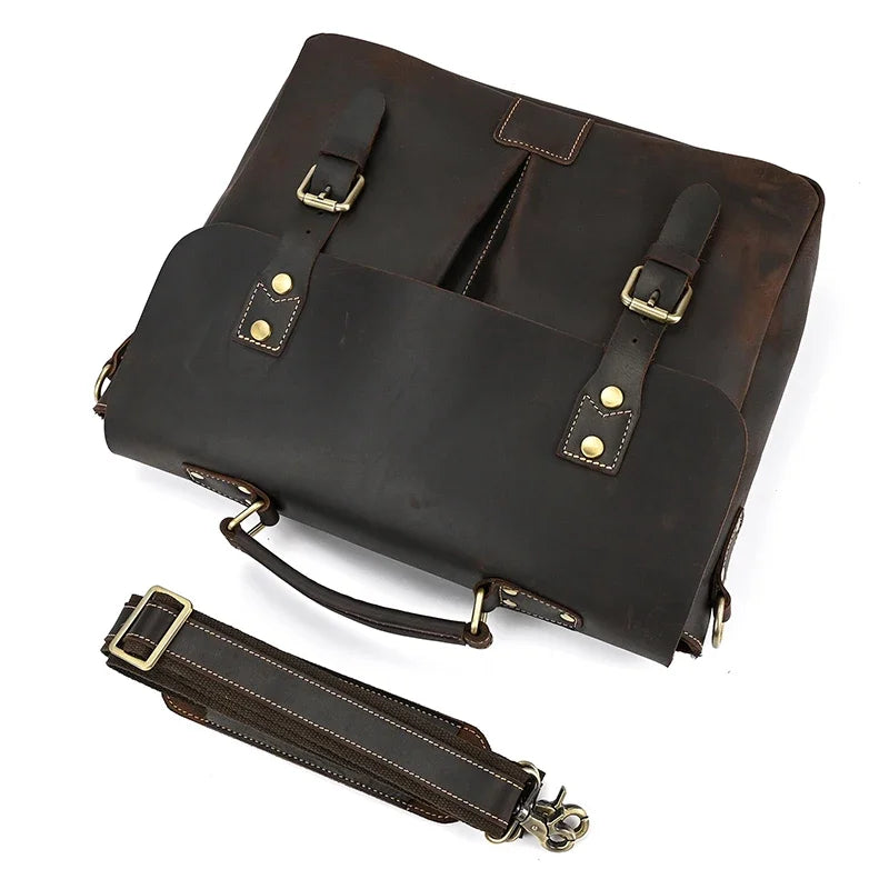 Men’s Leather Briefcase – Structured Business Bag for Professionals