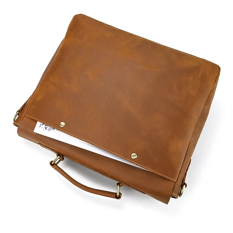 Men’s Leather Briefcase – Structured Business Bag for Professionals