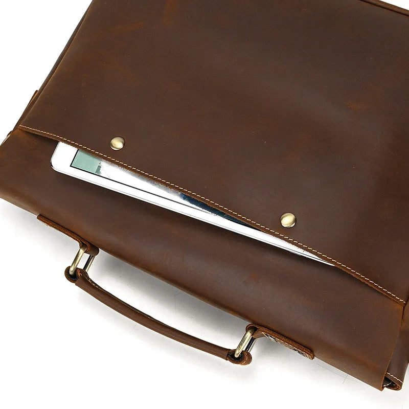 Men’s Leather Briefcase – Structured Business Bag for Professionals