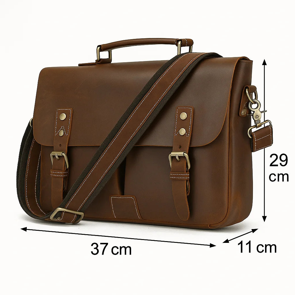 Men’s Leather Briefcase – Structured Business Bag for Professionals