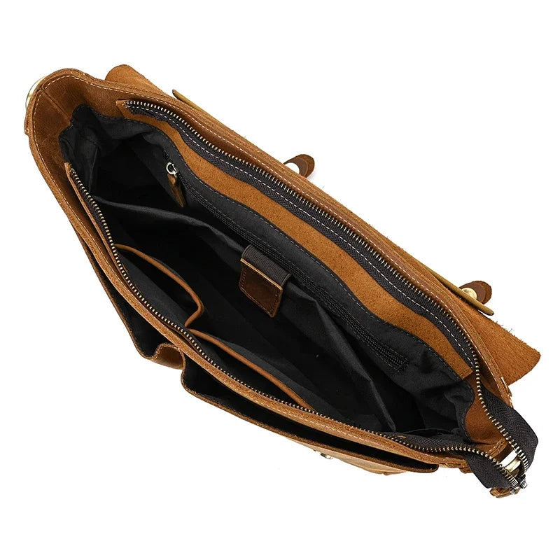 Men’s Leather Briefcase – Structured Business Bag for Professionals