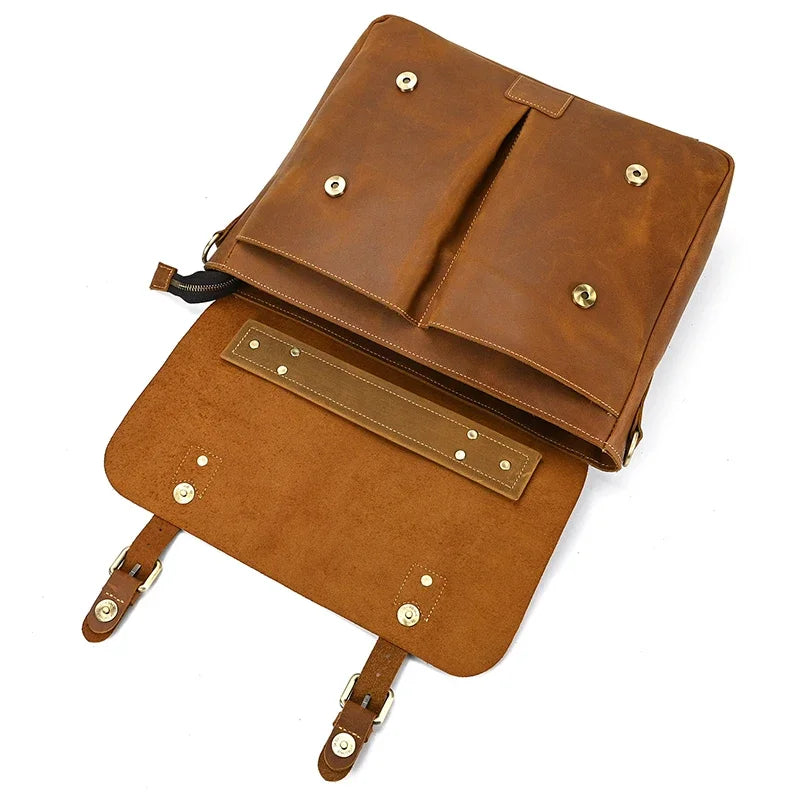 Men’s Leather Briefcase – Structured Business Bag for Professionals