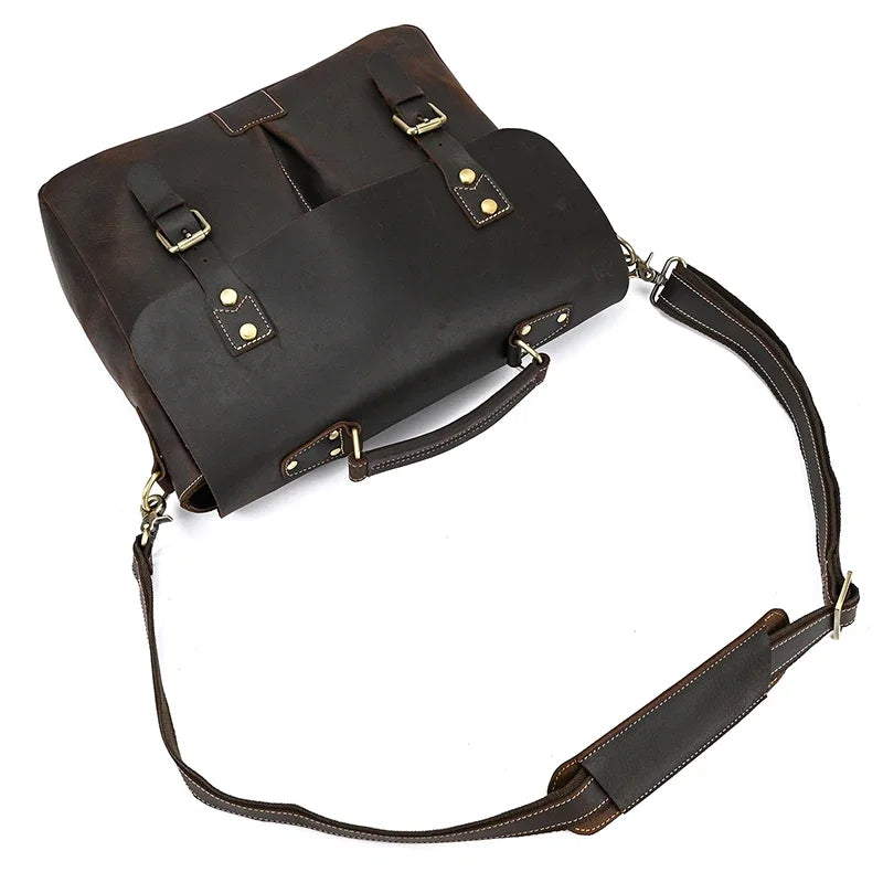 Men’s Leather Briefcase – Structured Business Bag for Professionals
