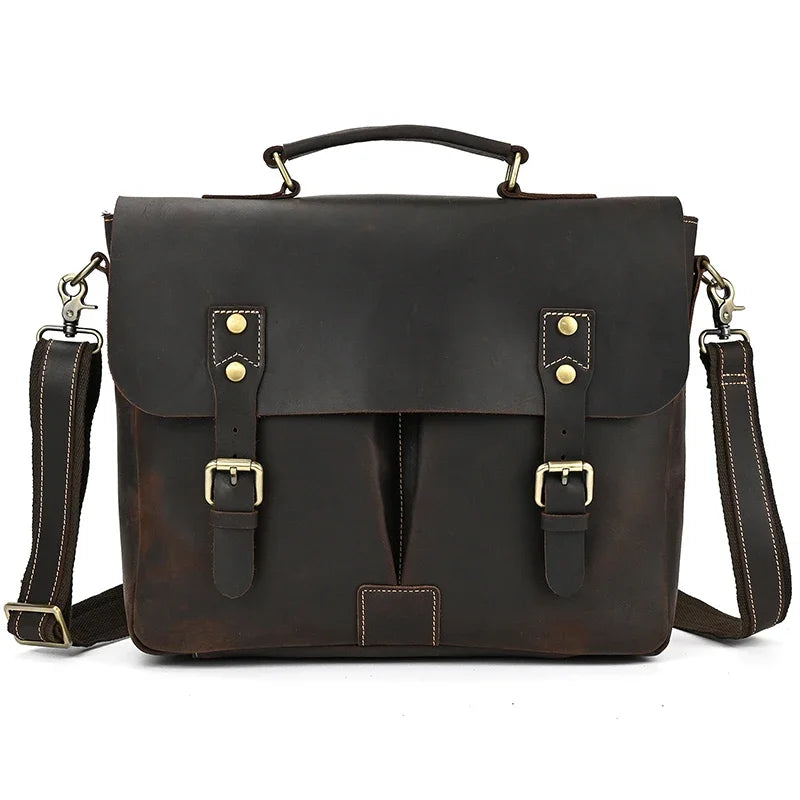 Men’s Leather Briefcase – Structured Business Bag for Professionals