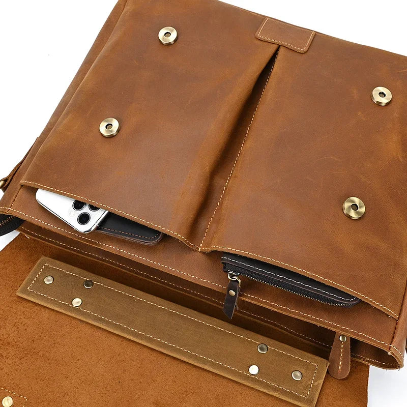 Men’s Leather Briefcase – Structured Business Bag for Professionals