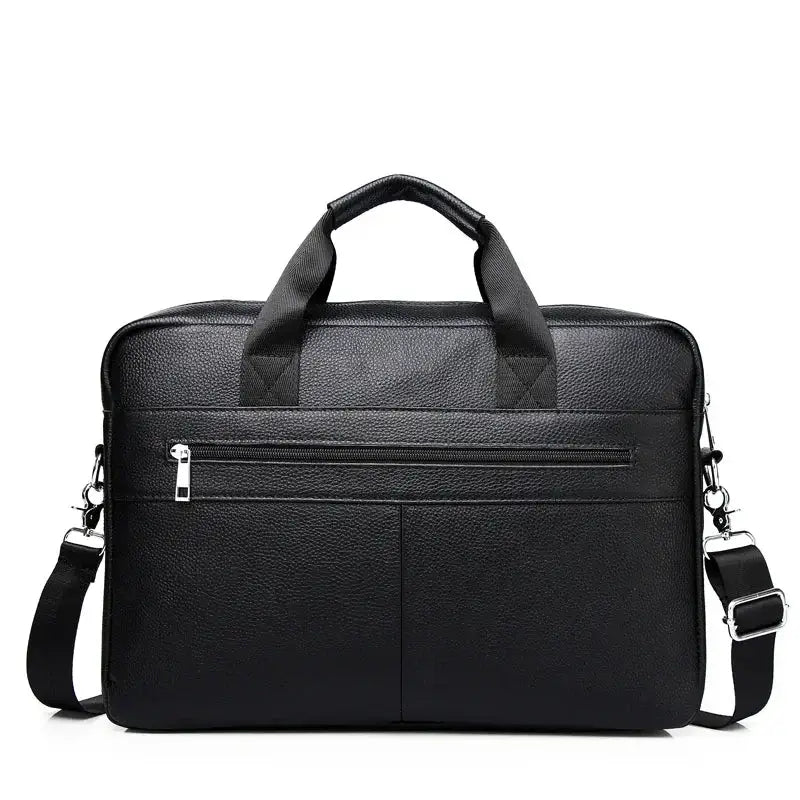 Men’s Leather Business Briefcase – Structured Work Laptop Bag