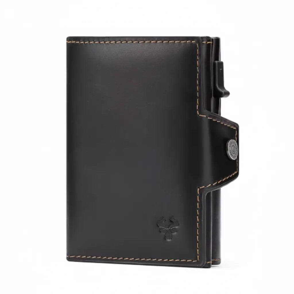 Men’s Leather Card Holder - RFID Wallet with Coin Pocket