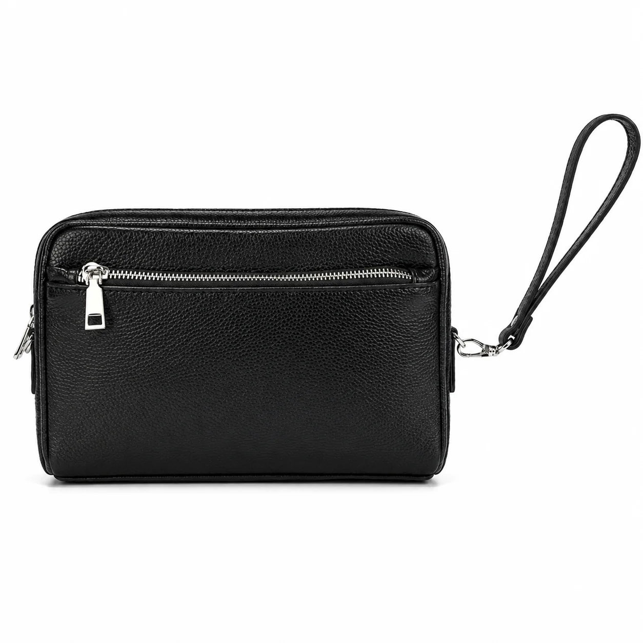 Men’s Leather Clutch Bag - Detachable Crossbody Strap