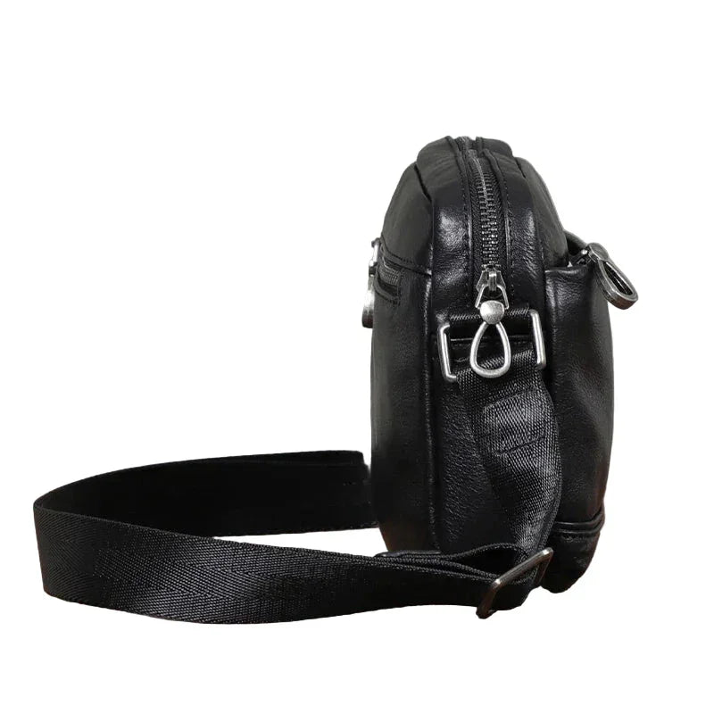 Men’s Leather Crossbody Bag - Compact Everyday Carry Bag
