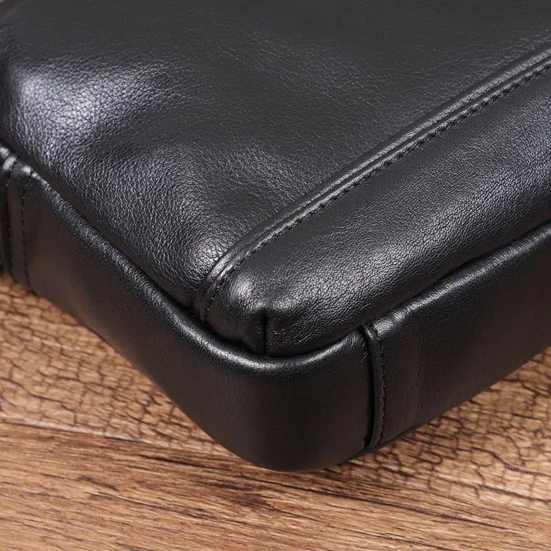 Men’s Leather Crossbody Bag - Compact Everyday Carry Bag