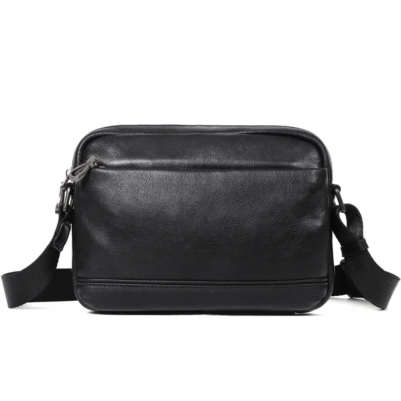 Men’s Leather Crossbody Bag - Compact Everyday Carry Bag