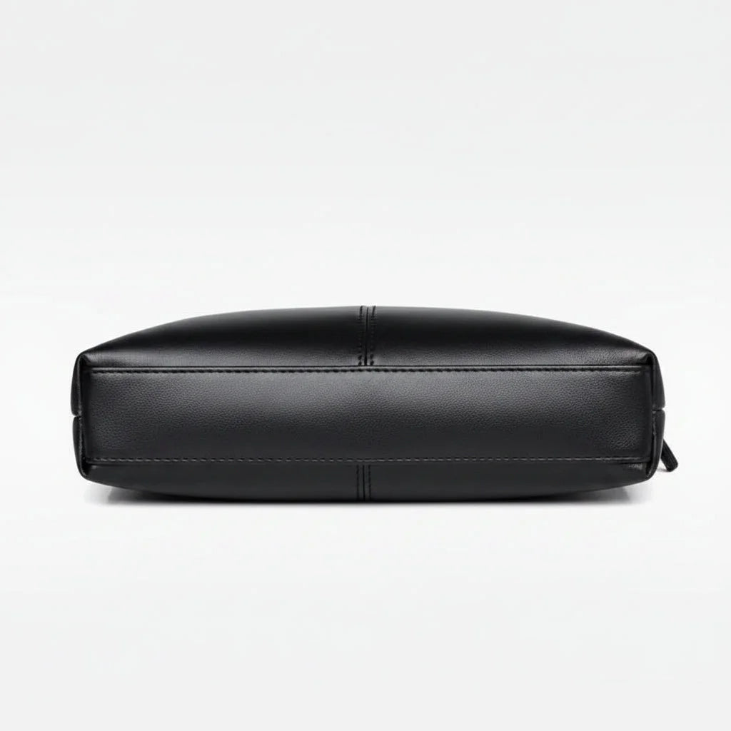 Men’s Leather Crossbody Bag - Front Zip Pocket Everyday Carry