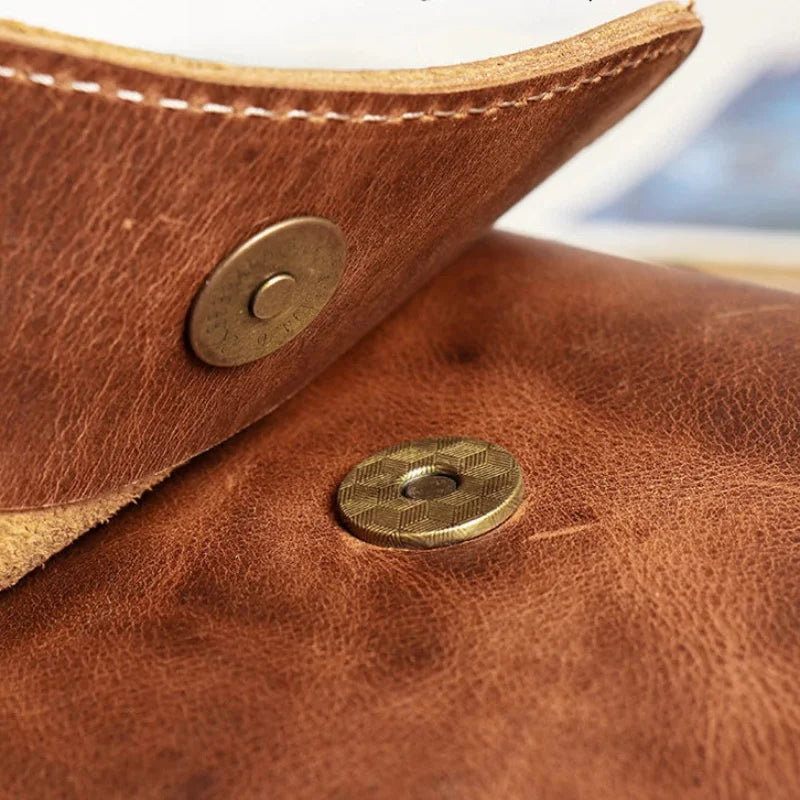Men’s Leather Crossbody Bag - Mini Phone Pouch