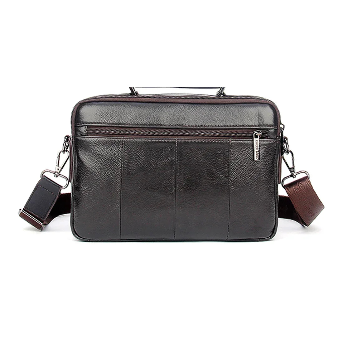 Men’s Leather Crossbody Bag - Multi-Pocket Organizer Bag