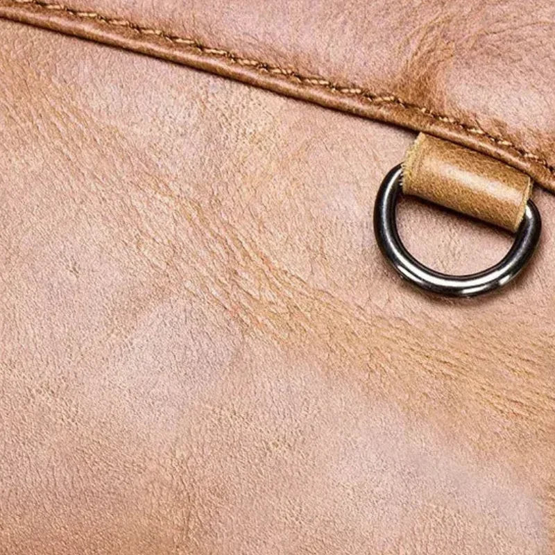 Men’s Leather Crossbody Bag – Small Multi-Pocket Everyday Carry