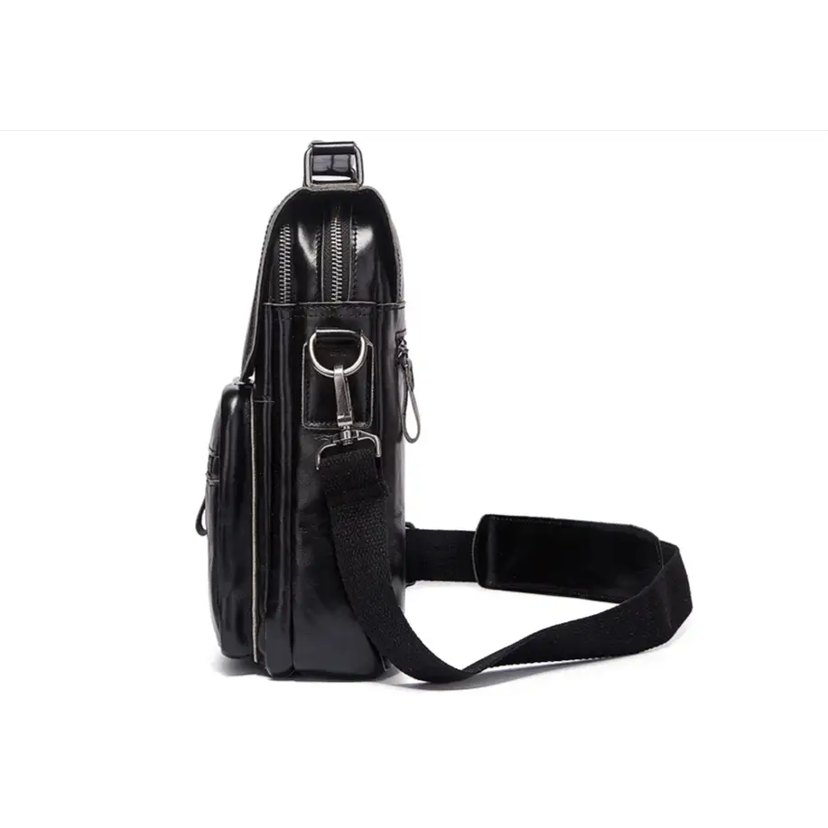 Men’s Leather Crossbody Bag – Vintage Flap Everyday Carry
