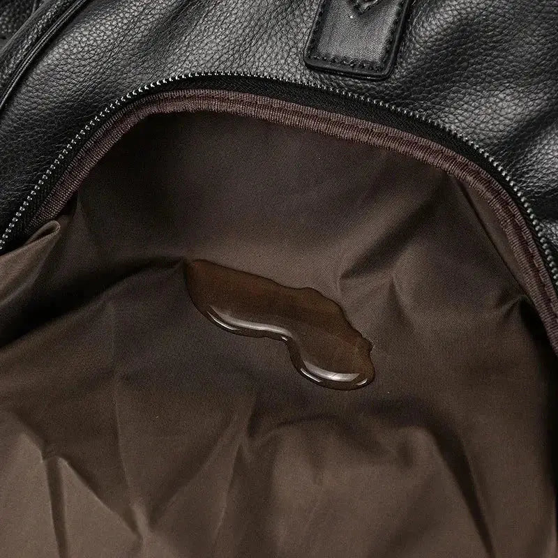 Men’s Leather Duffel Bag – Large Capacity with Shoe Compartment