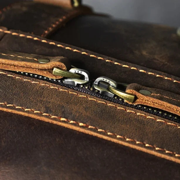 Men’s Leather Duffle Bag – Large Weekend Travel Bag