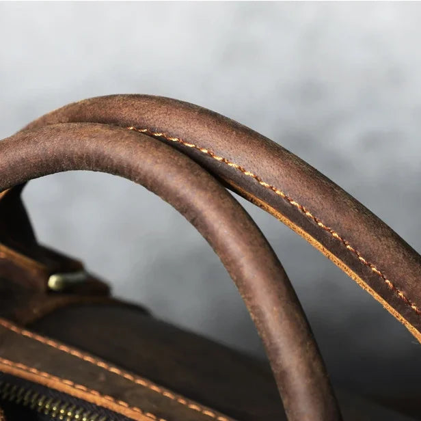 Men’s Leather Duffle Bag – Large Weekend Travel Bag