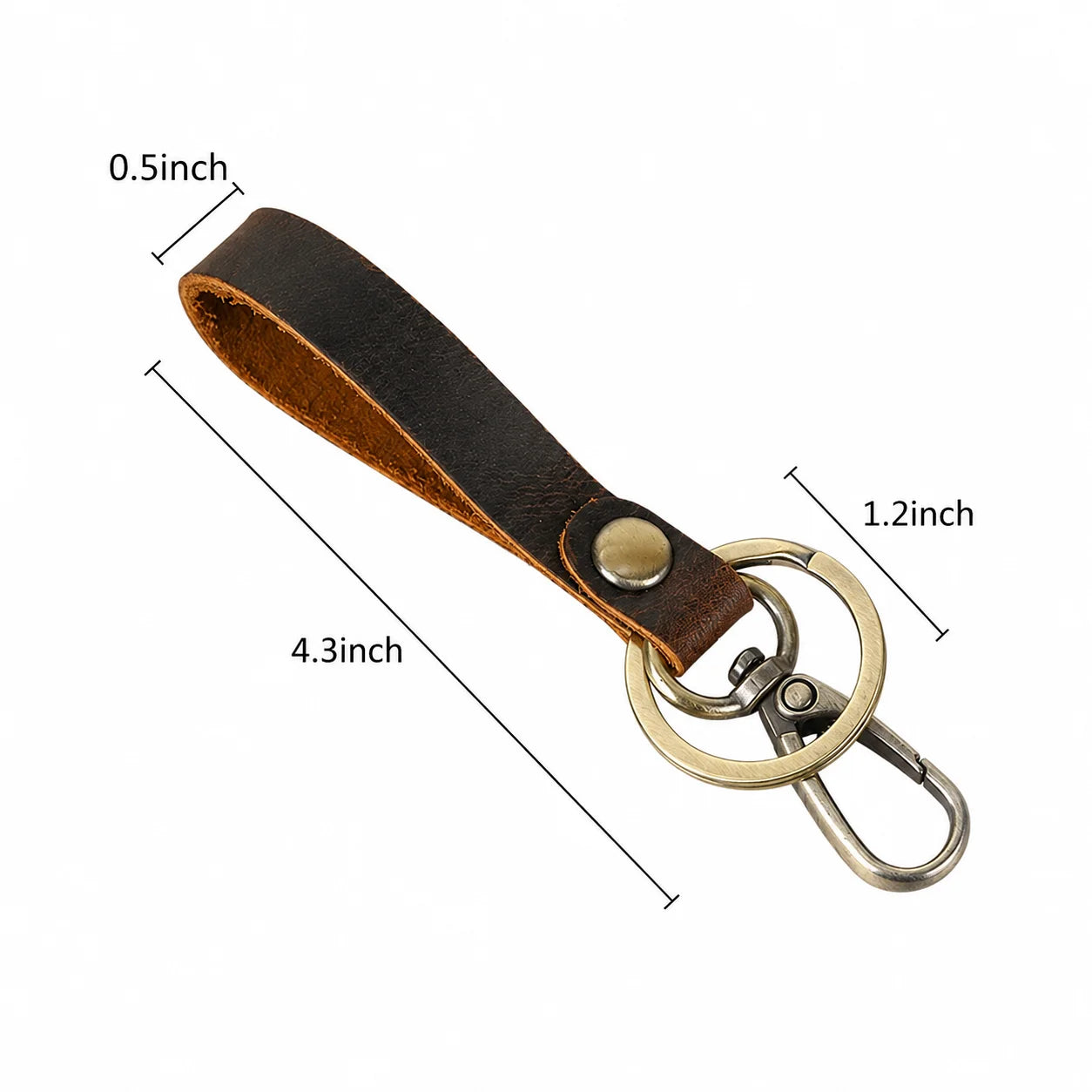 Men’s Leather Keychain - 3-Piece Set