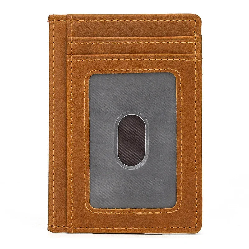 Men’s Leather Money Clip Wallet – Slim Front Pocket Carry